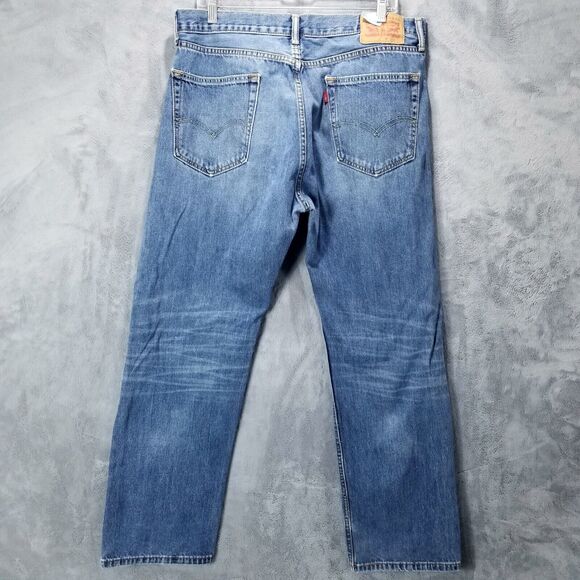 Levis jeans Mens 36×30 Blue Regular Straight Denim - Picture 3 of 13